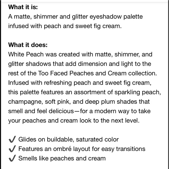 Too Faced White Peach Eyeshadow Palette - Picture 6 of 7